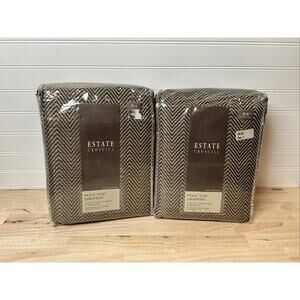 SET 2 - Croscill ESTATE Pole Top Drapery 4 Panels & Tiebacks 82" x 84" UNUSED